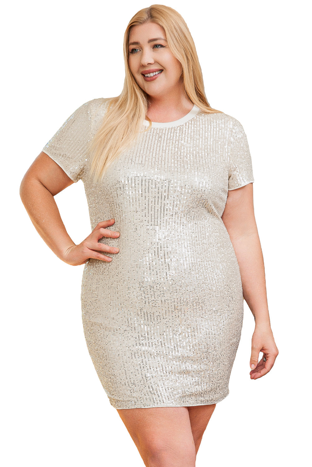 Women's Shirt Dress Featuring Plus Size T-
