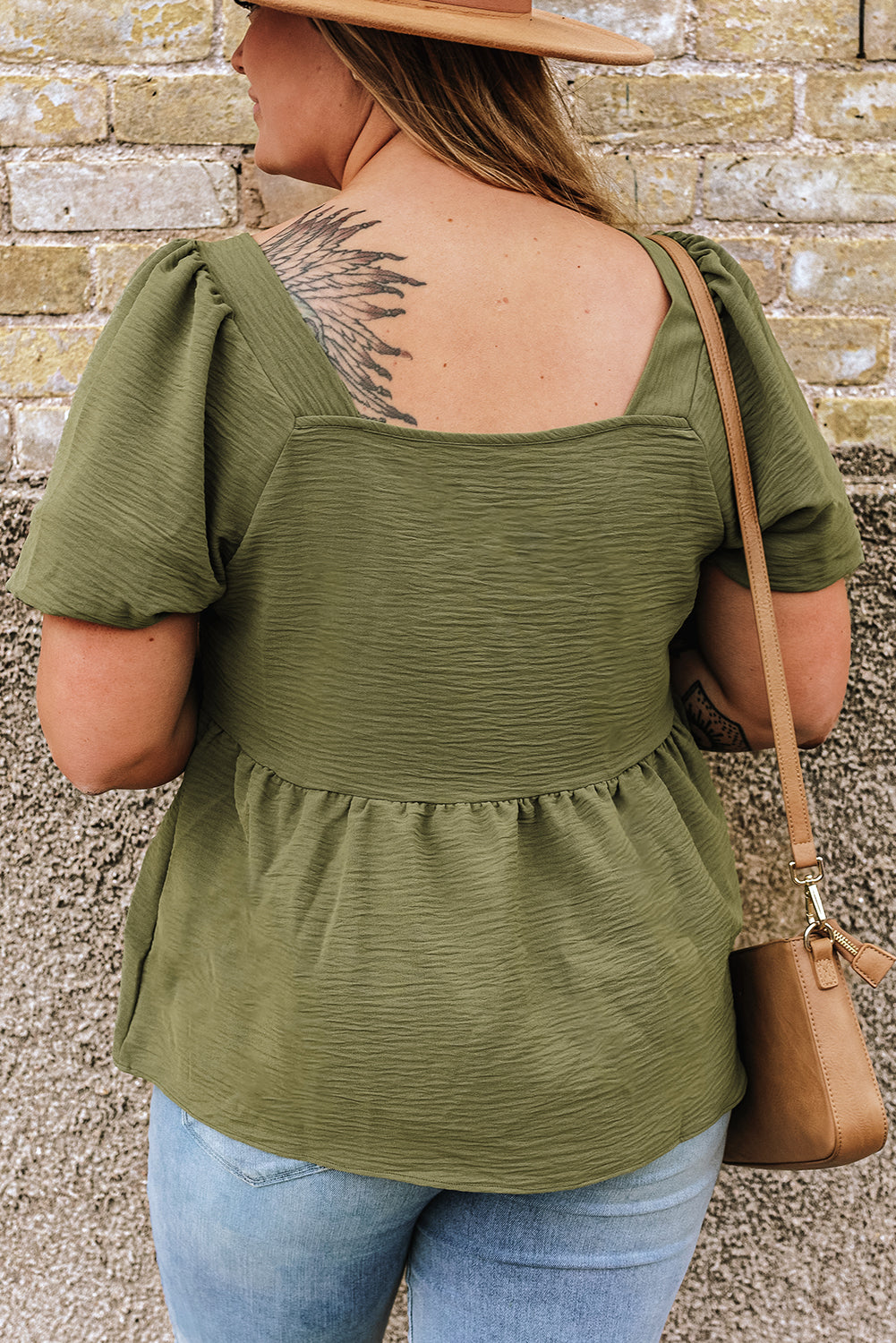 Women's Babydoll Top with Solid Plus