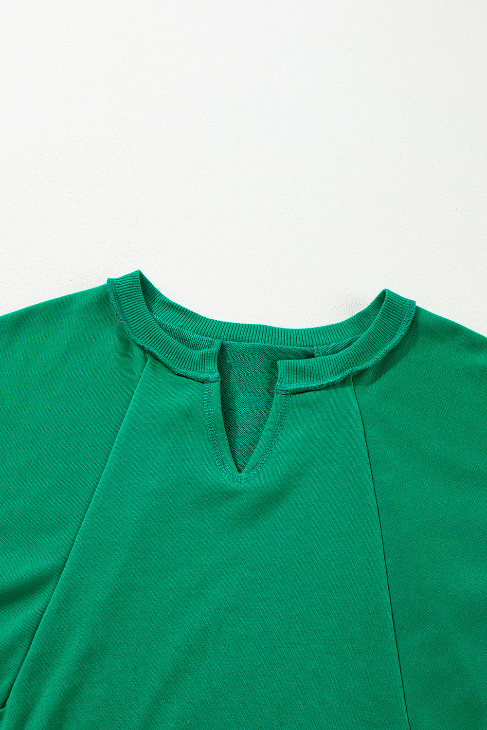 Women's Sweatshirt with Plus Notched Dropped-Shoulder