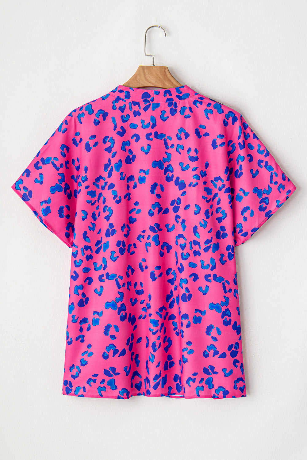 Women's Print Plus Size Contrast Leopard-Print Blouse
