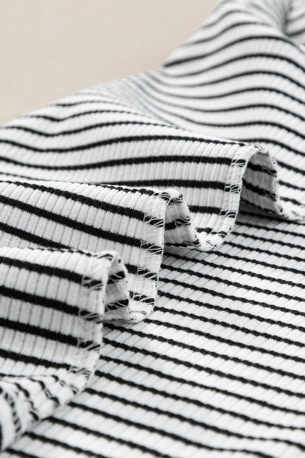 Top for Women Knitted Sleeveless Striped Print Rib-Knitted