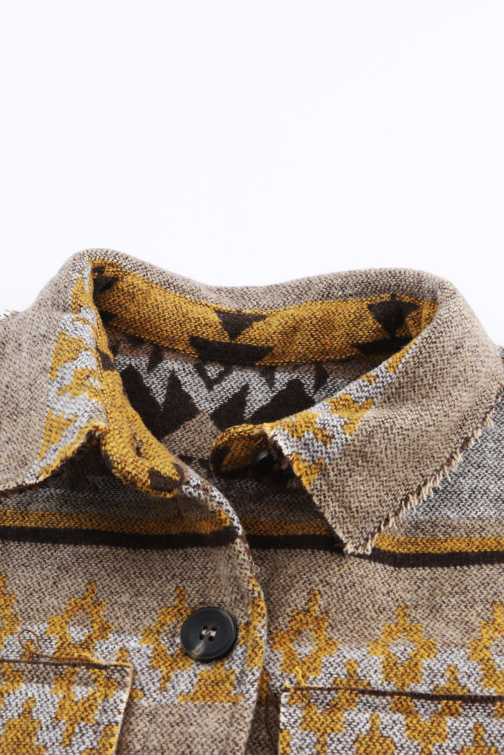 Women's Shacket Featuring Western Aztec-Pattern Jacket