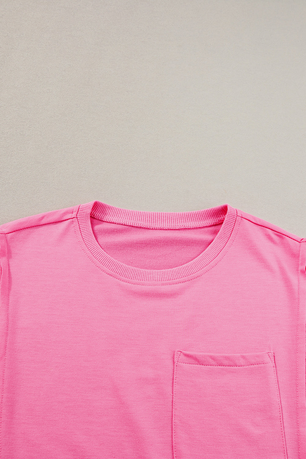 T Shirt for Women Split Loose Exposed Seam