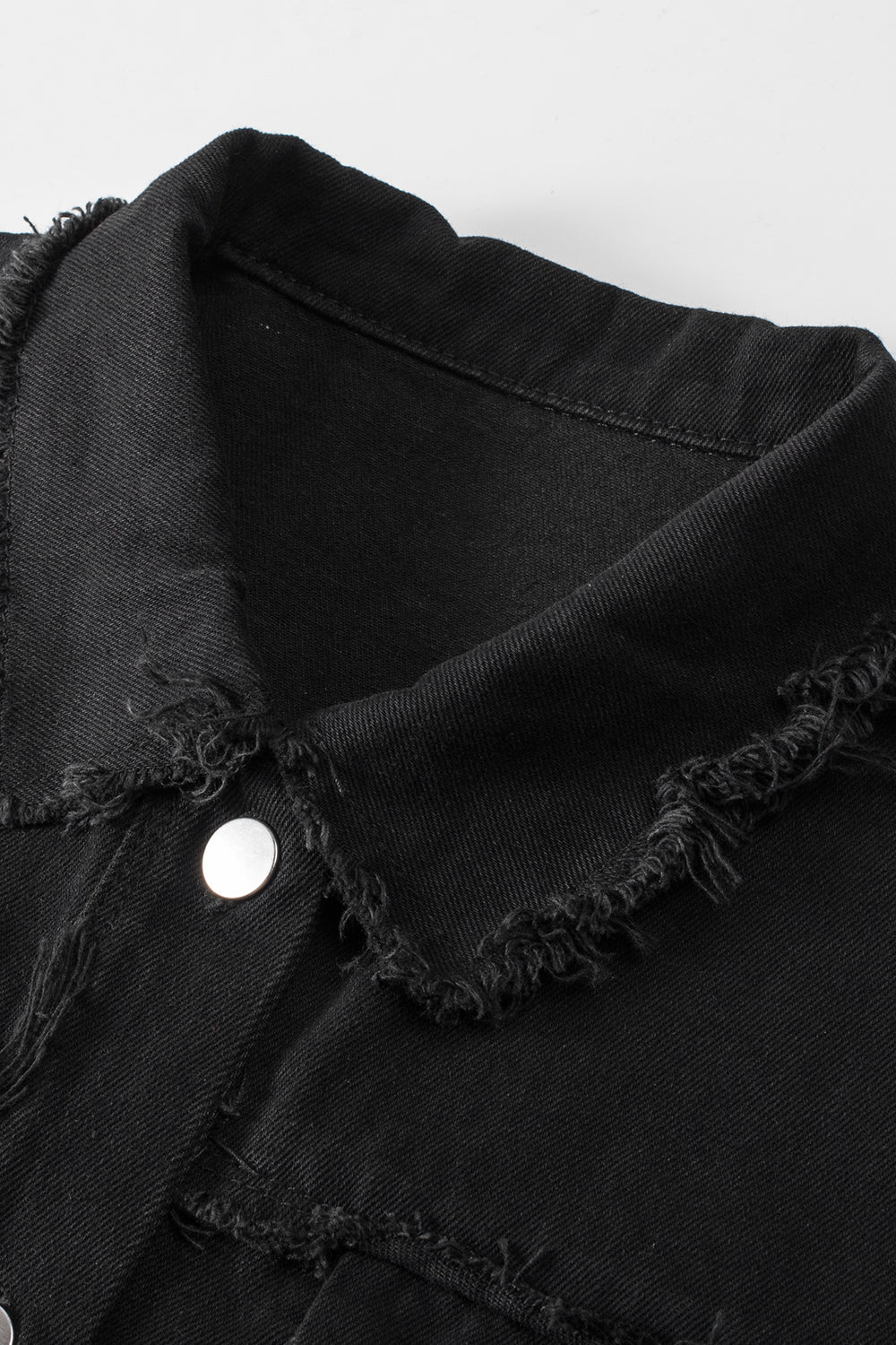 Women's Sequin Raw-Edge Denim Jacket