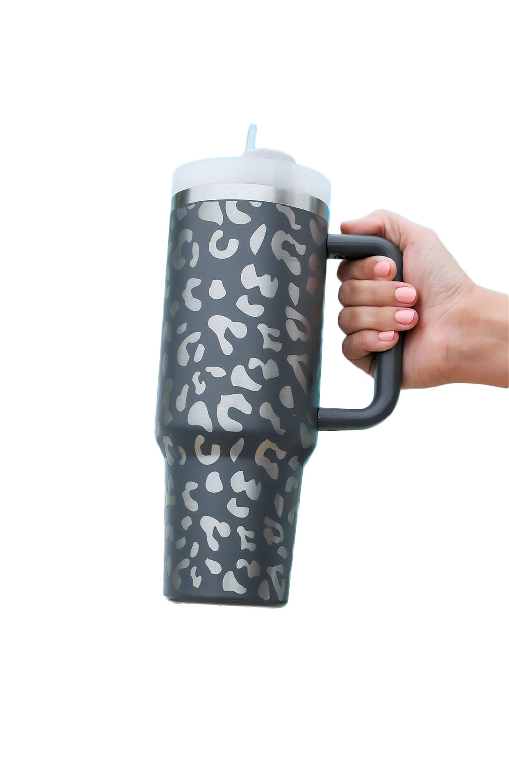 Stainless Leopard-Print 40OZ Steel Portable Cup with Handle