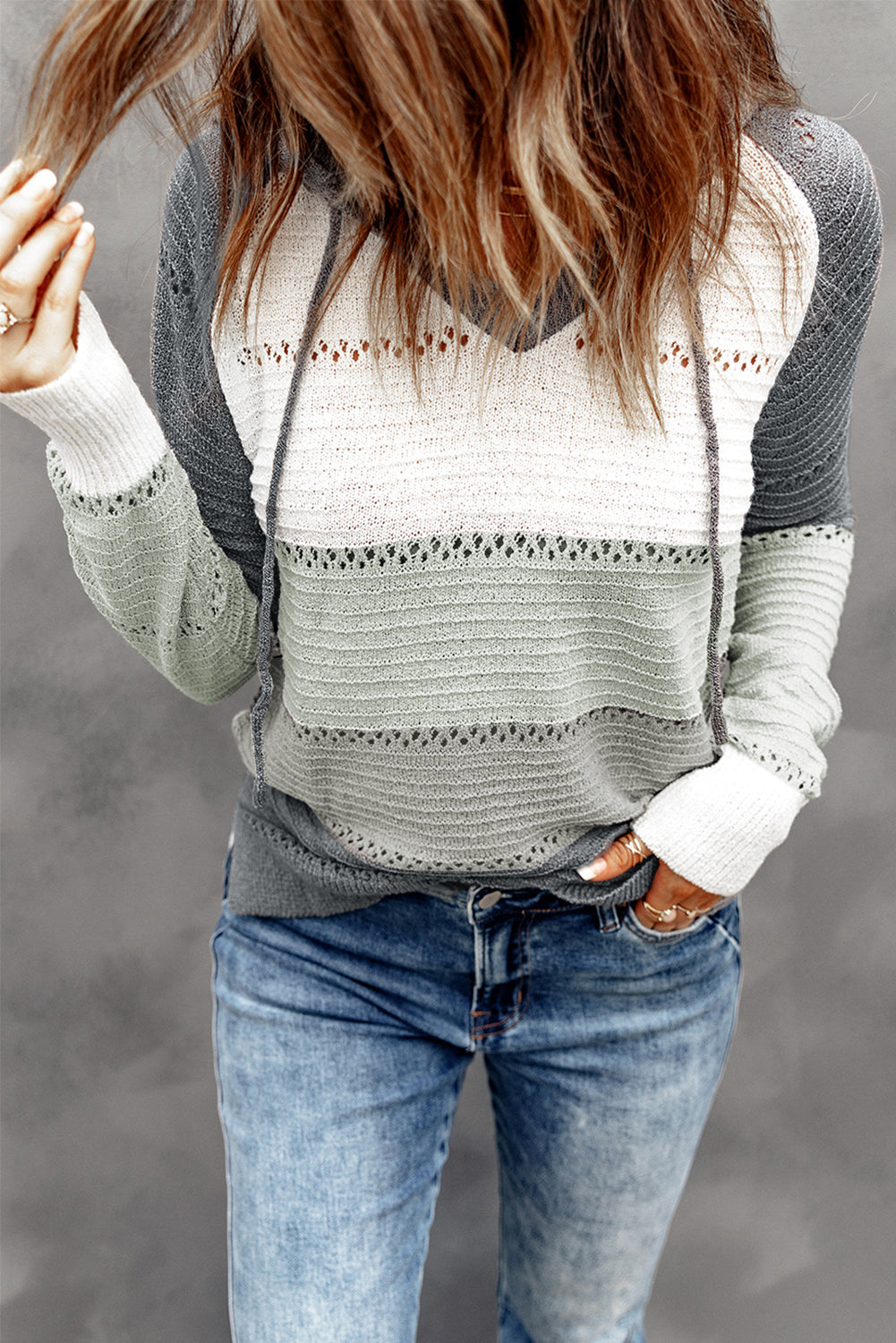 Beach Bonfire Knit Hoodie