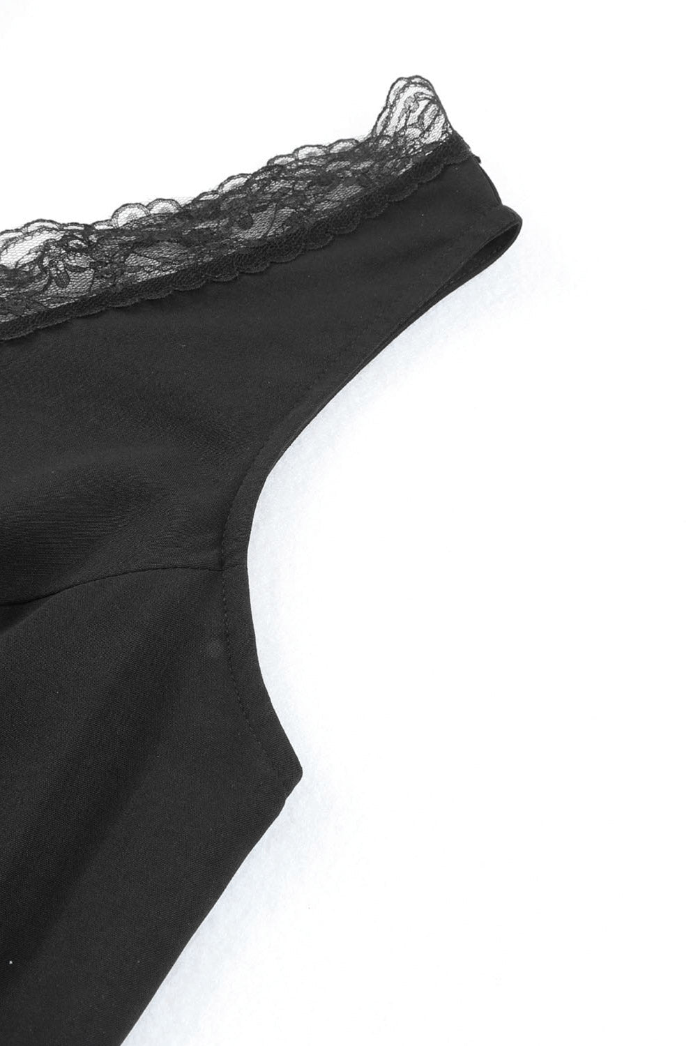 Women's Tank Top with Lace-Trimmed Splicing Open-Back