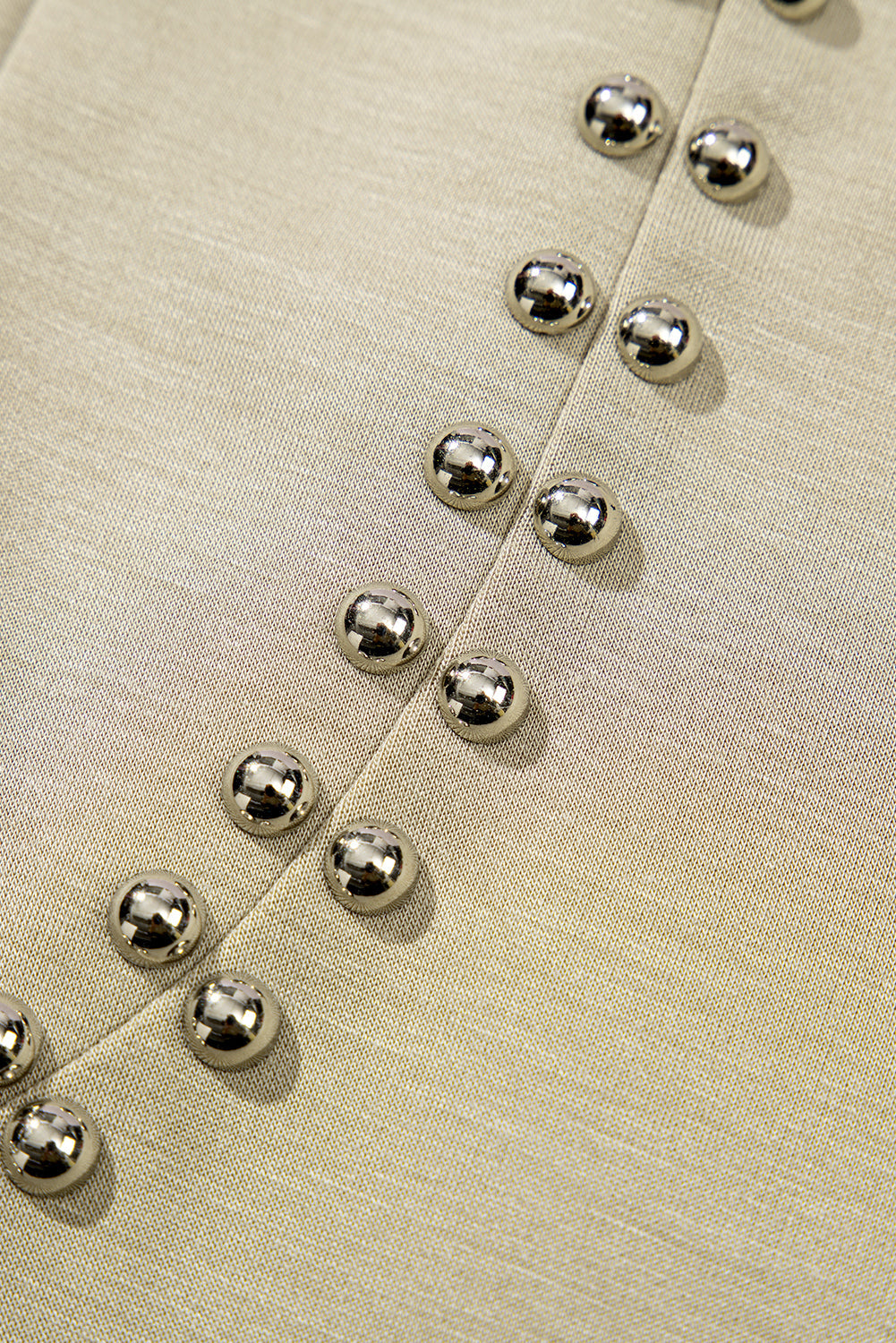 Studded Cap Sleeve Round Neck T Shirt