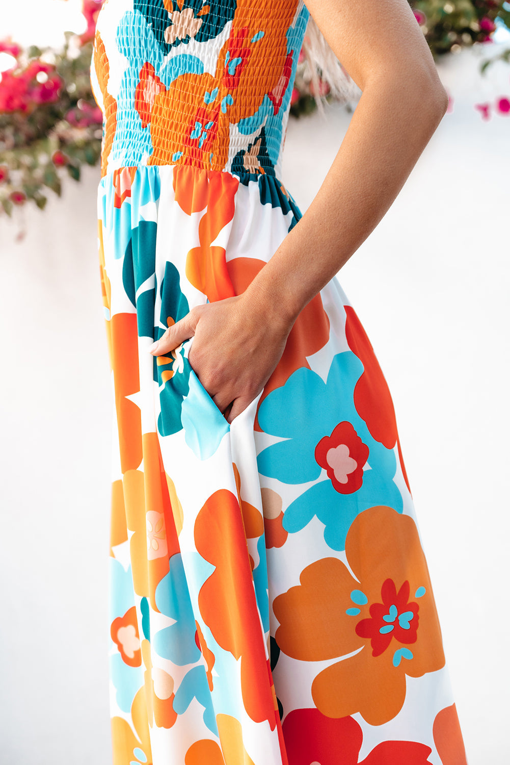 Women's Maxi Floral-Print Self Tie-Front Straps Dresses