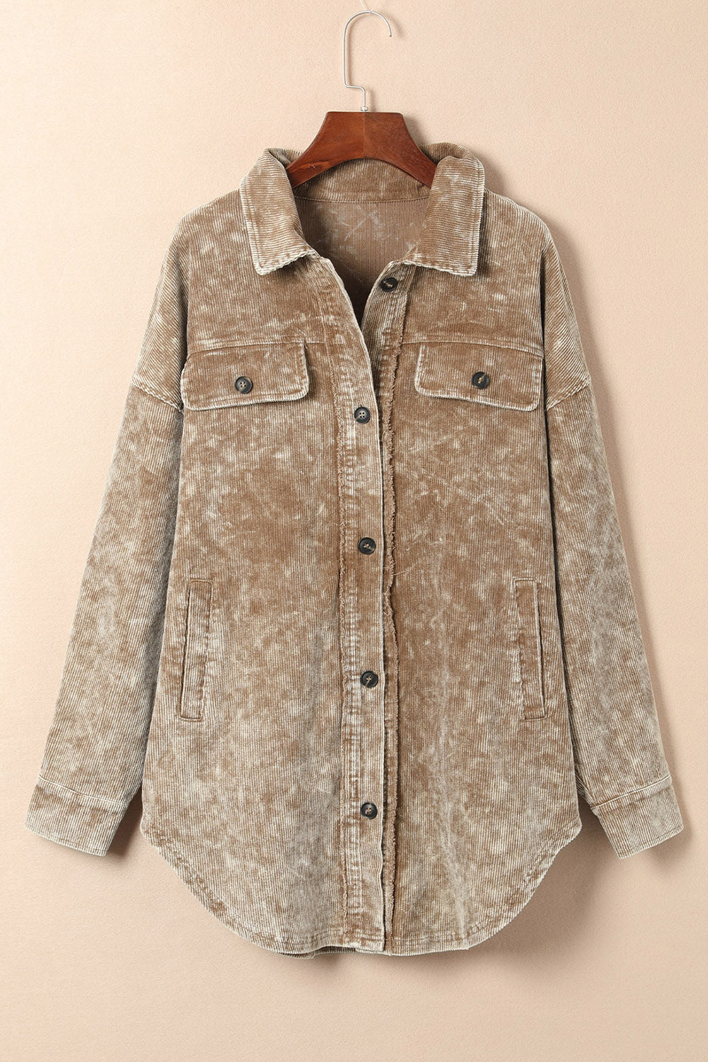 Women's Mineral-Washed Oversized Shacket