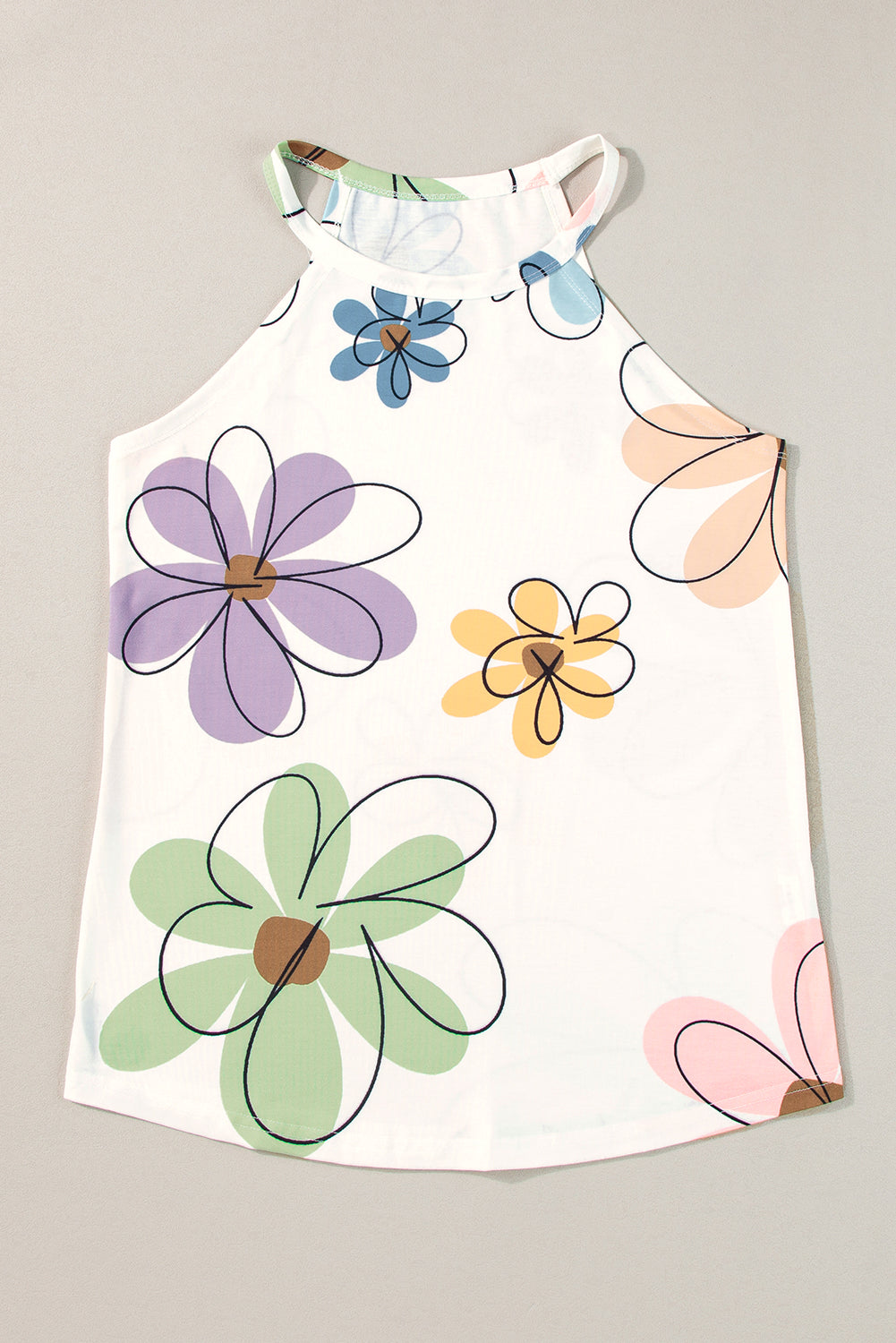 Tank Top for Women Sweet Floral-Print
