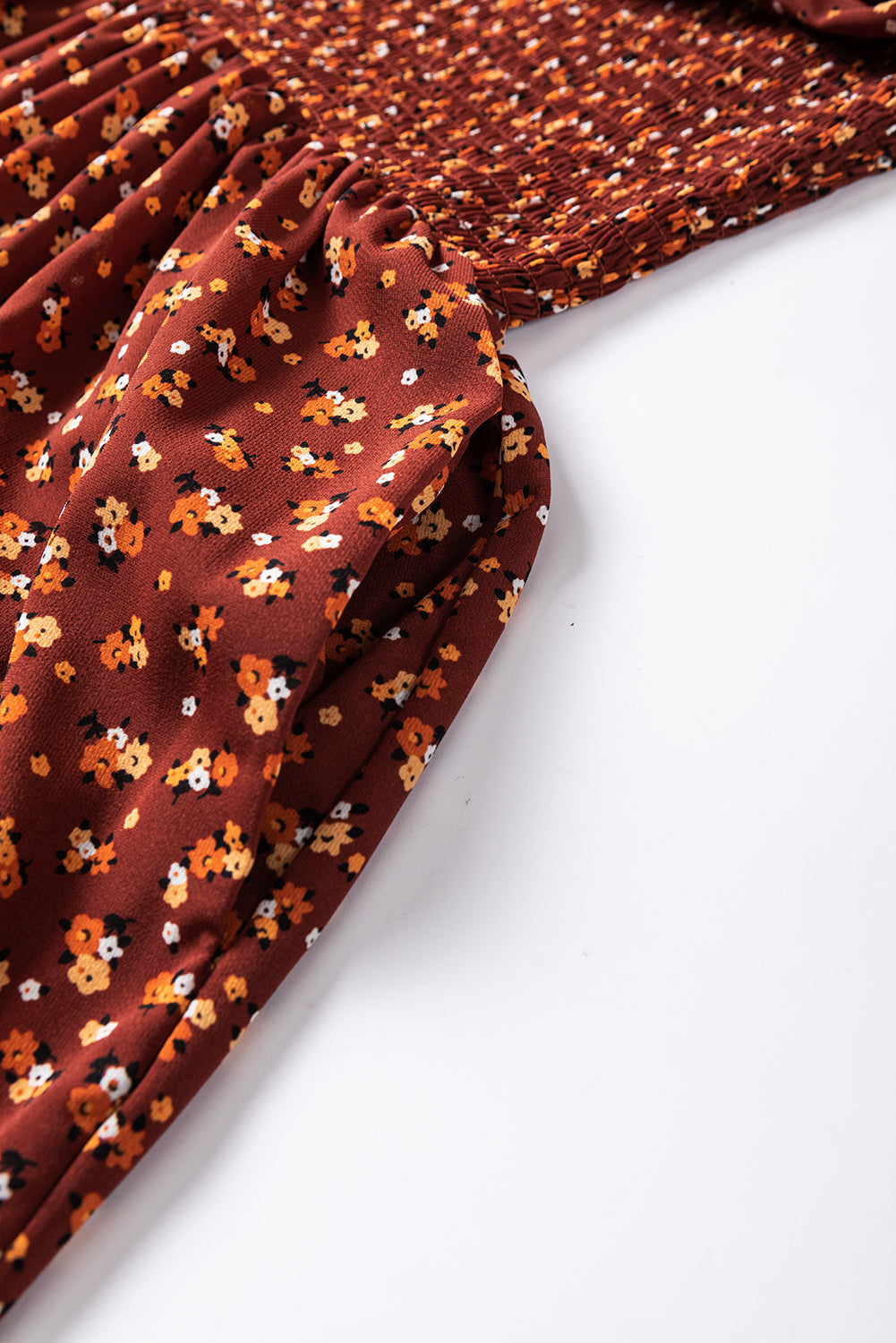 Women's Dresses Featuring Floral-Print Shirred Bodice Mini