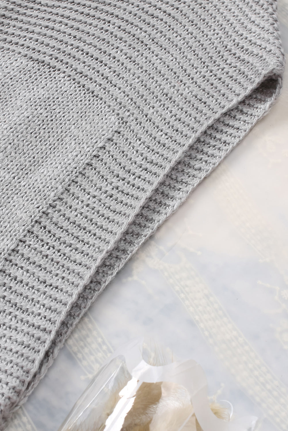 Women's Sweater Featuring Vest Cardigan Essential Gray
