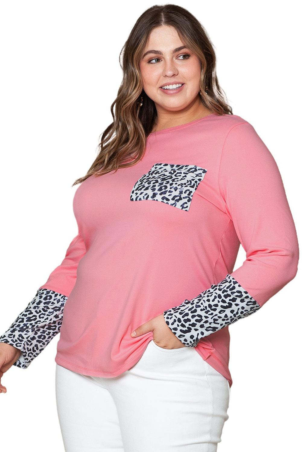 Women's Plus Size Cuffs Brushed Top