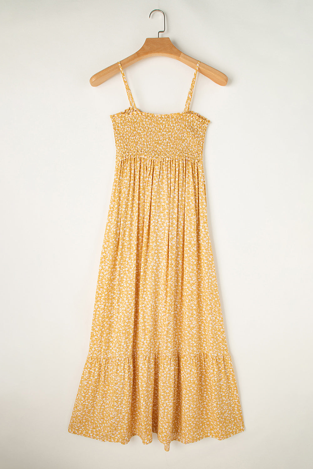 Women's Floral-Print Frill-Trimmed High-Rise Maxi Dress
