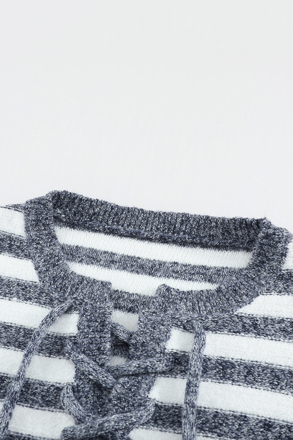 Sweater for Women Striped Knitted Tie up