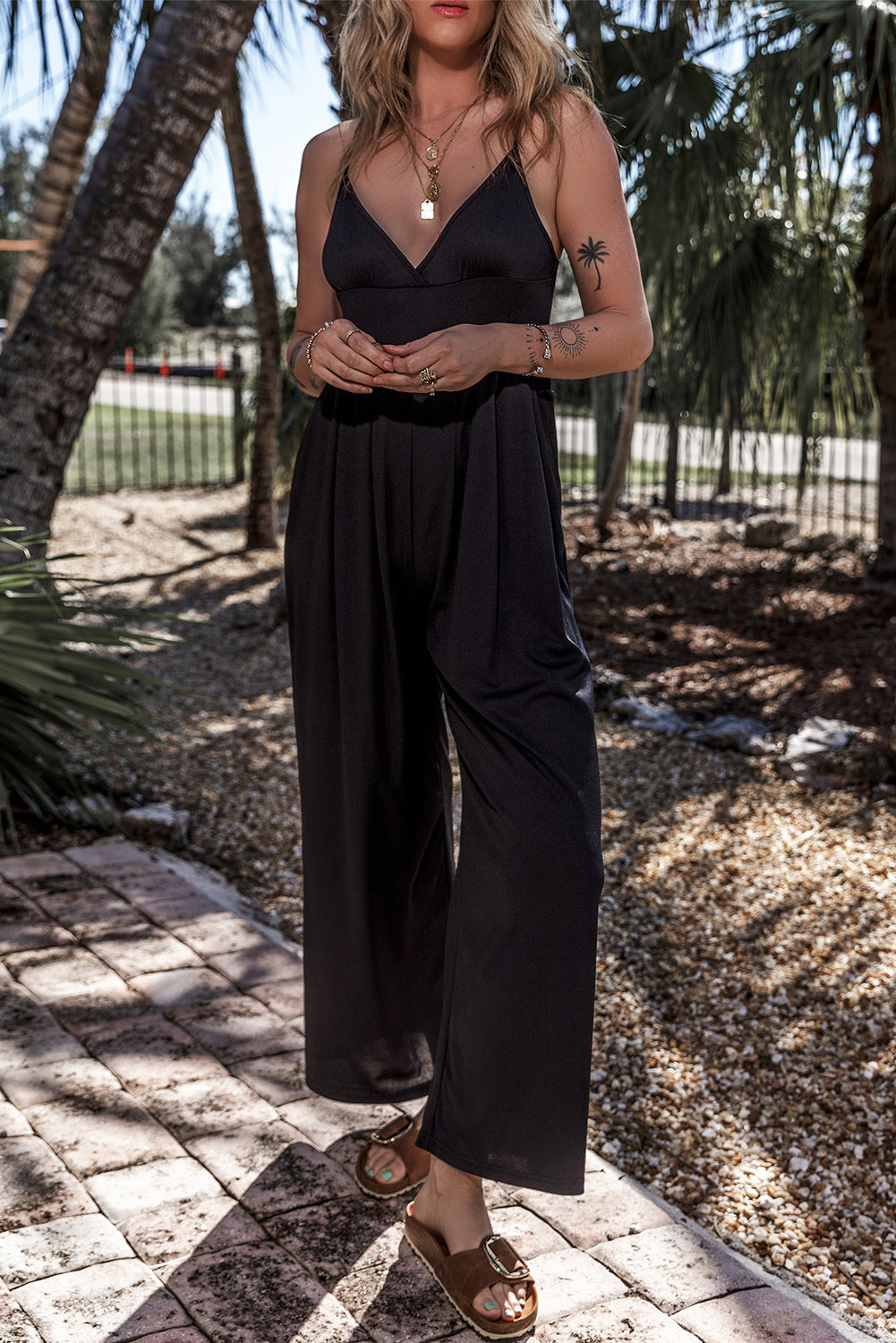 Women's Wide-Leg High-Rise Camisole Jumpsuit
