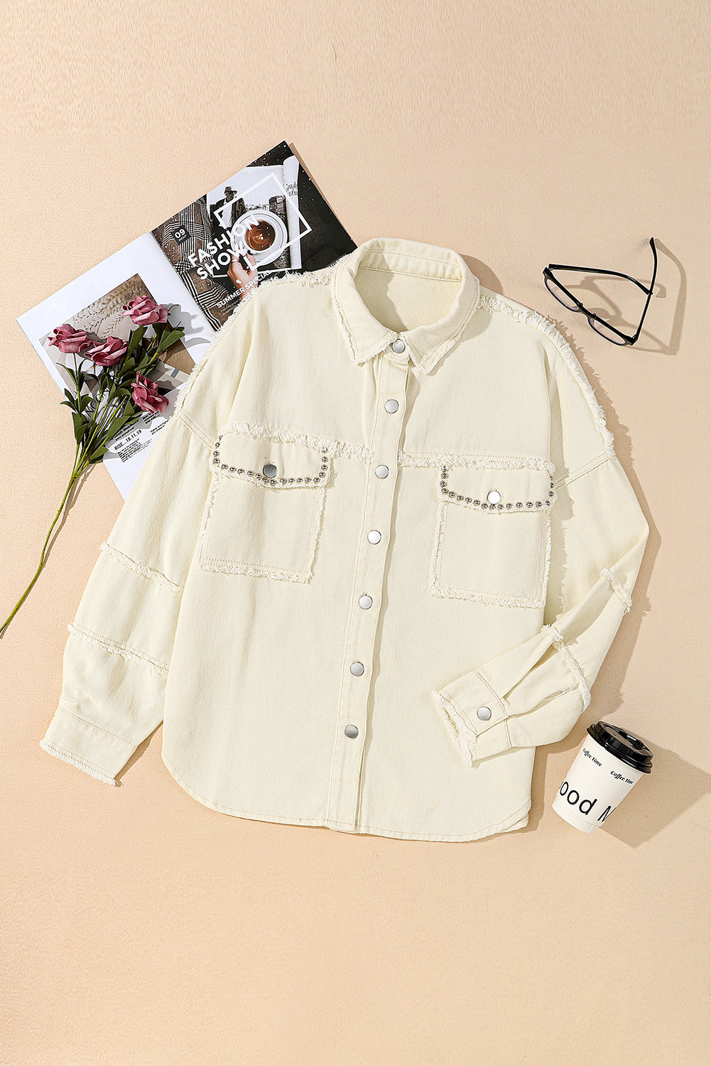 Women's Frayed Exposed Denim Jacket