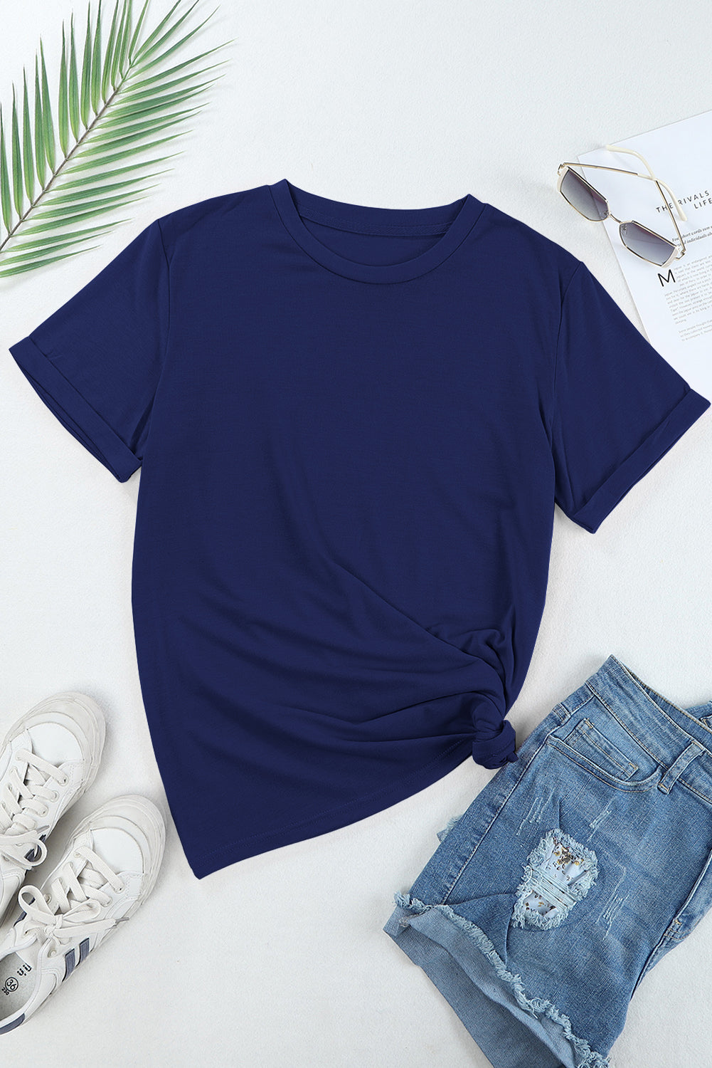 Women's Everyday Plain Crew Neck Tee