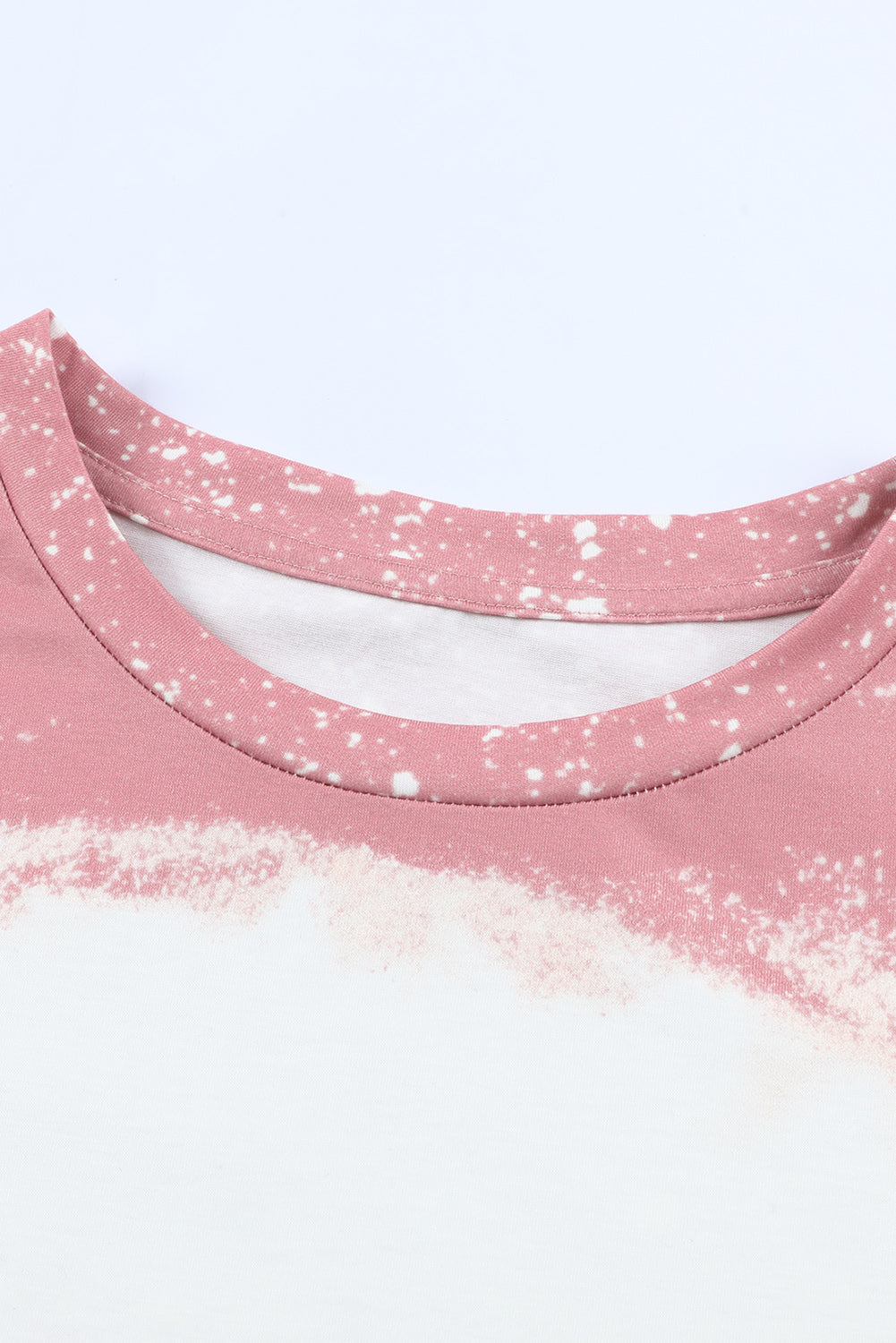 Women's T Shirt with Bleached Short-Sleeve