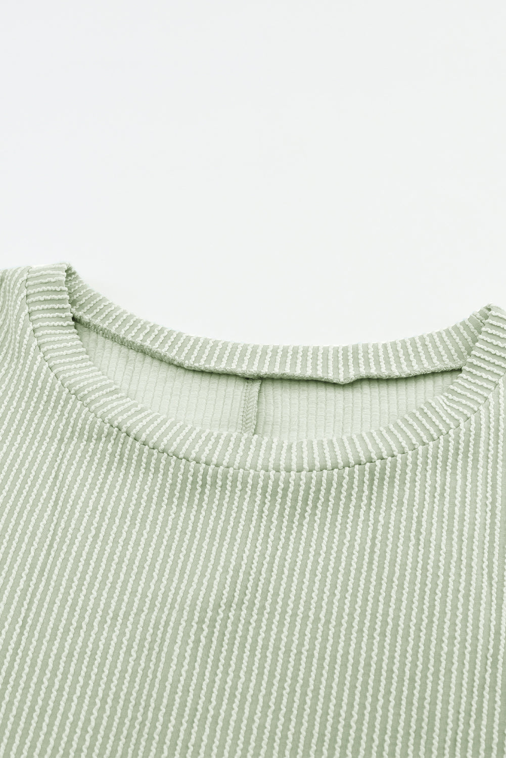 Women's Rib-Knitted Roll-tab Sleeve Oversize Top
