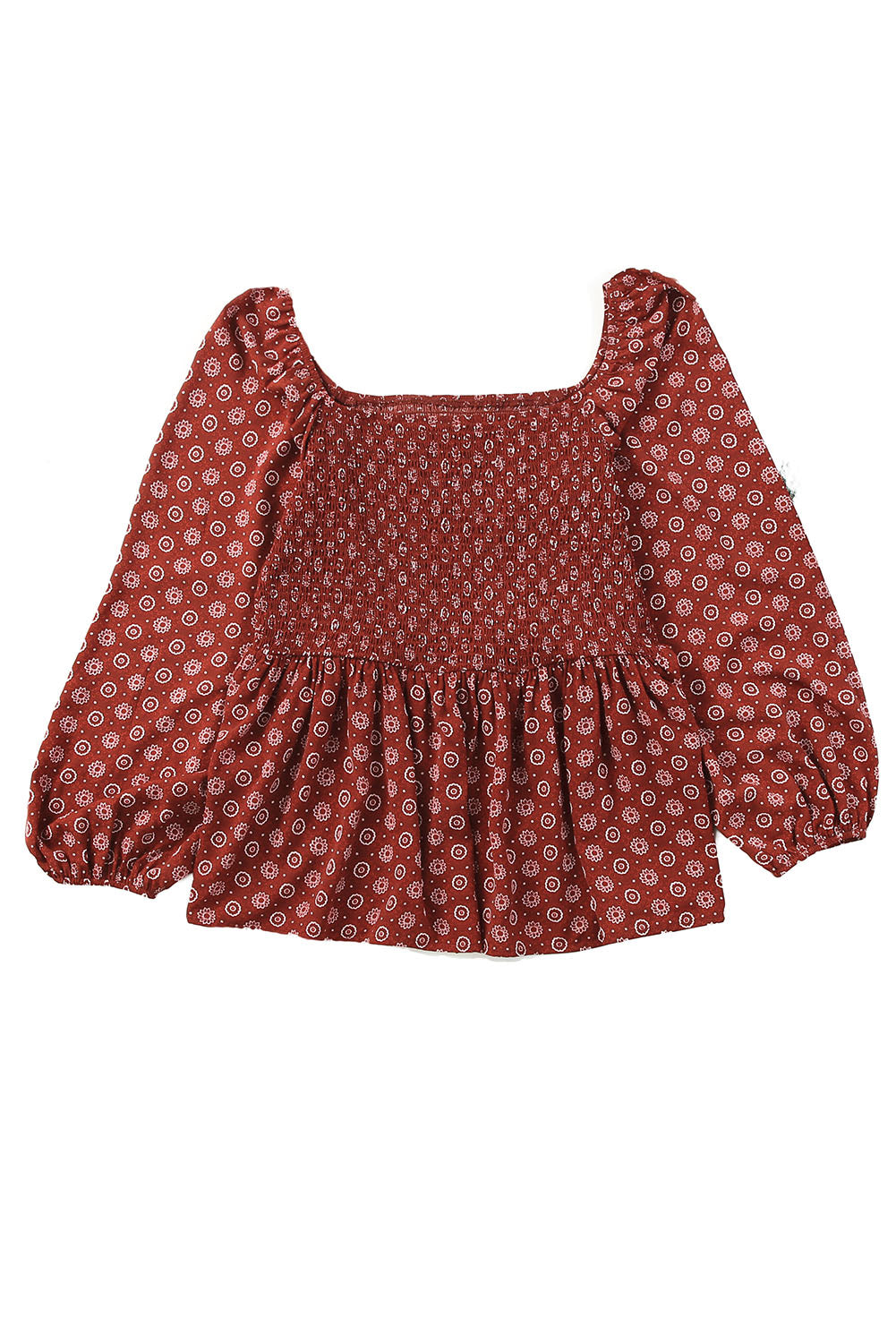 Women's Peplum Plus Size Square Neck Blouse