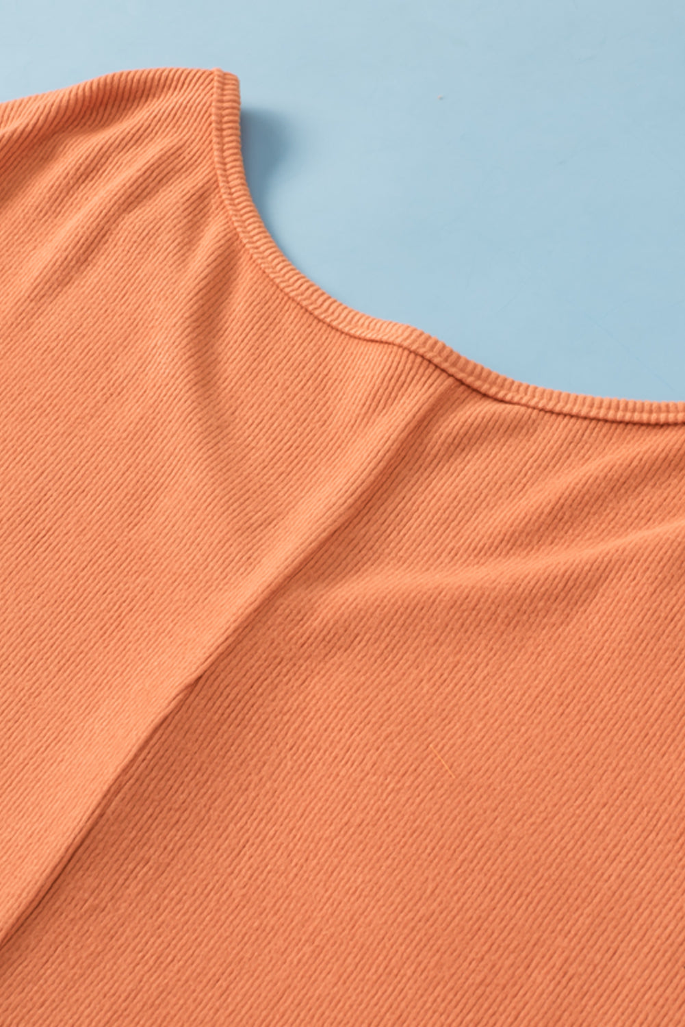 Women's Top Featuring Rib-Knitted Plus Size Twist Hem