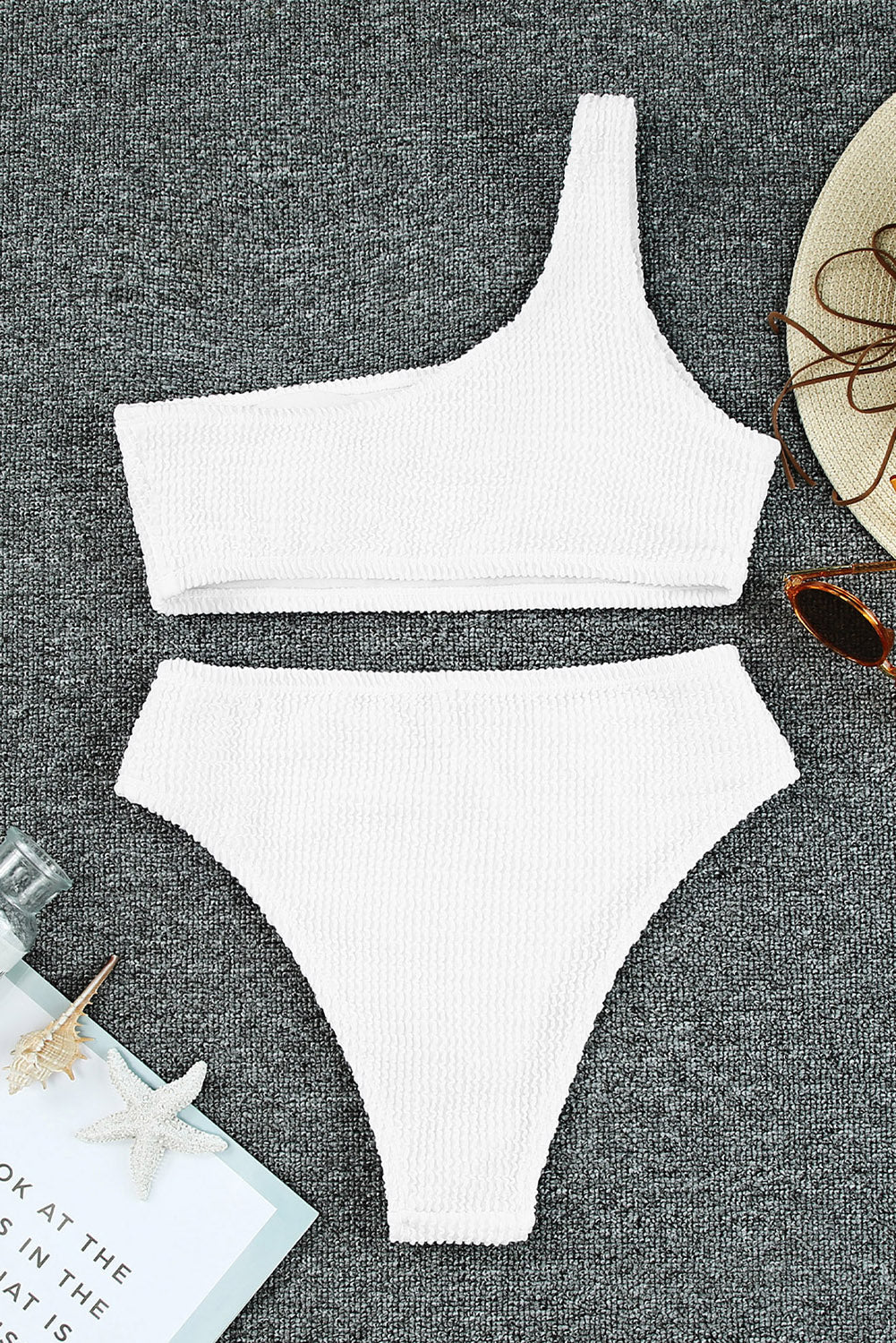 Swimsuit for Women Asymmetric One Shoulder Bikini