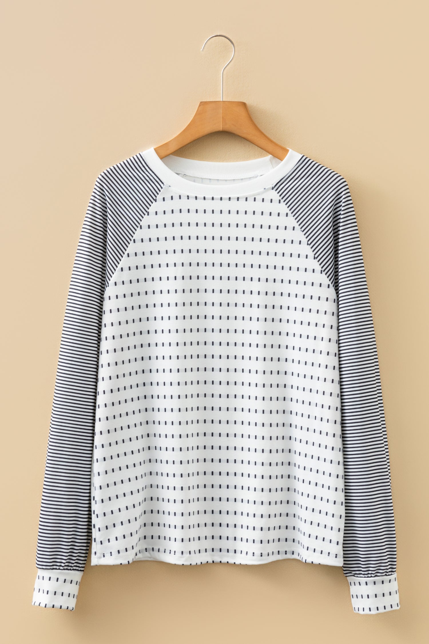 Raglan Patchwork Long-Sleeved Tee