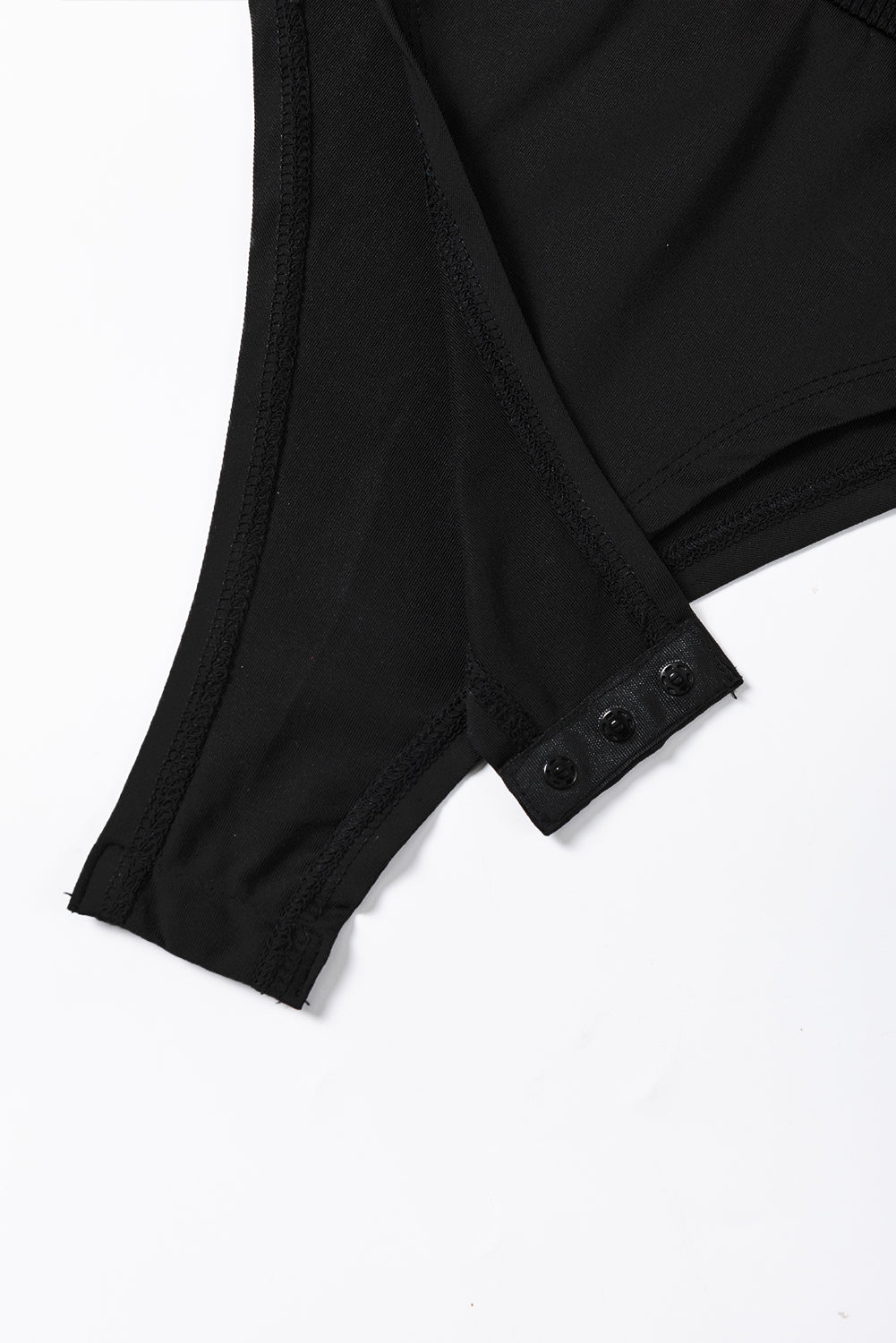 Women's Bodysuit with Rib-Knitted Zip up Mock Neck