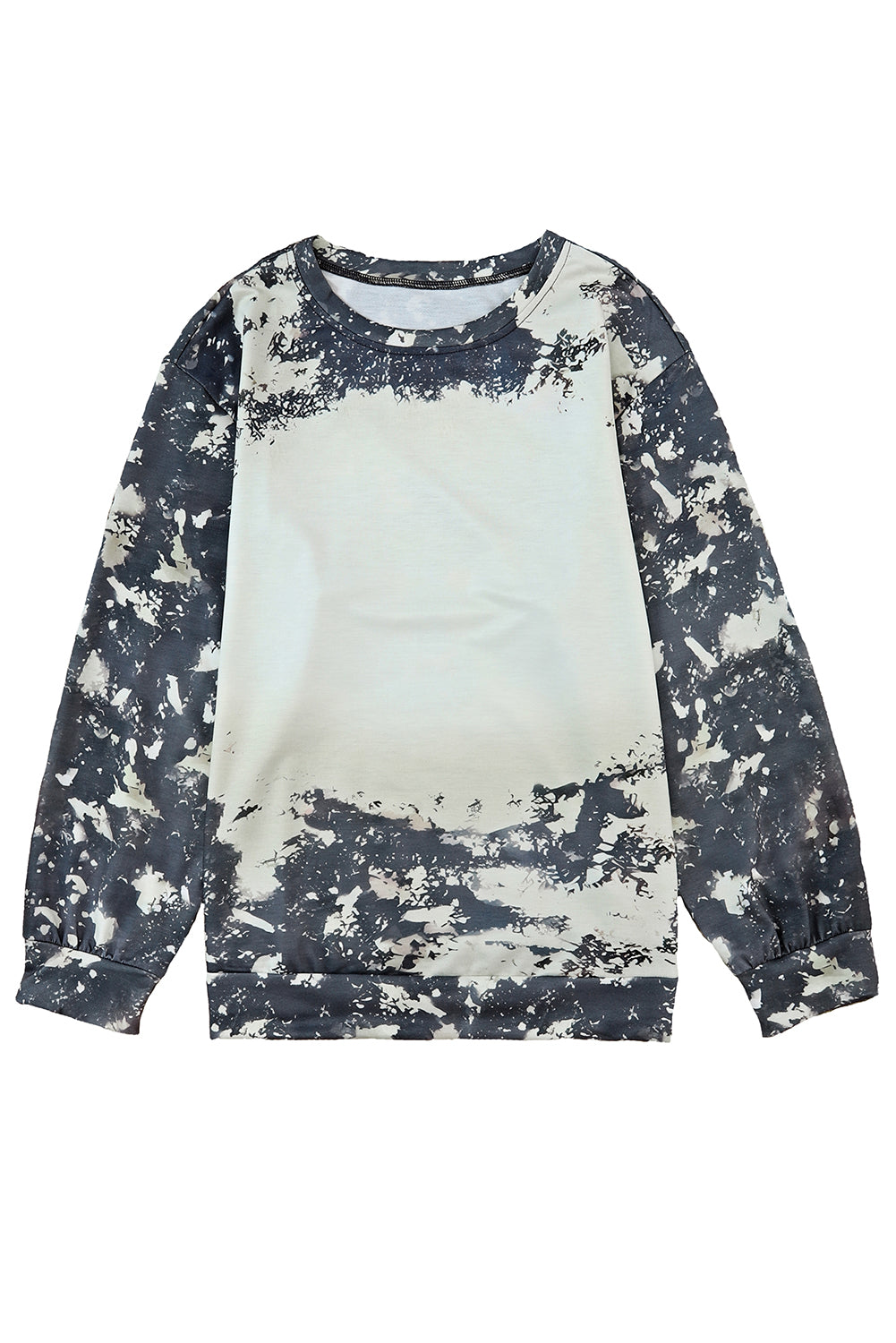 Women's Top with Dye Long-Sleeve Bleached Tie