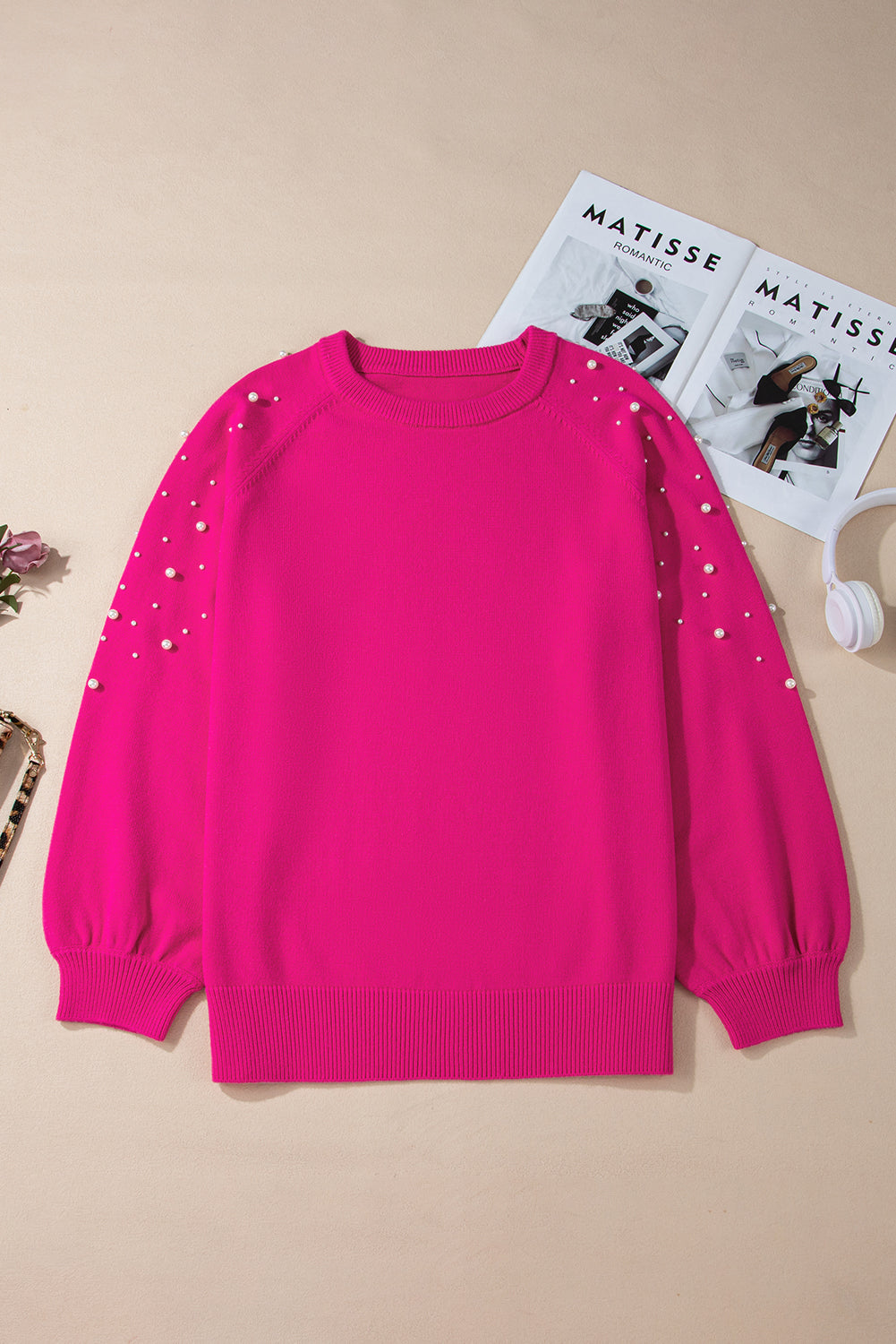 Women's Sweater Featuring Plus Size Raglan-Sleeve