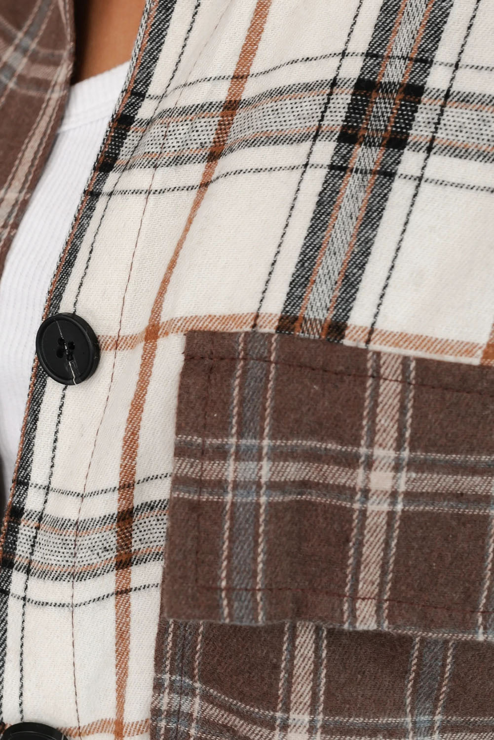 Shirt for Women Mixed Plaid Soft Oversized