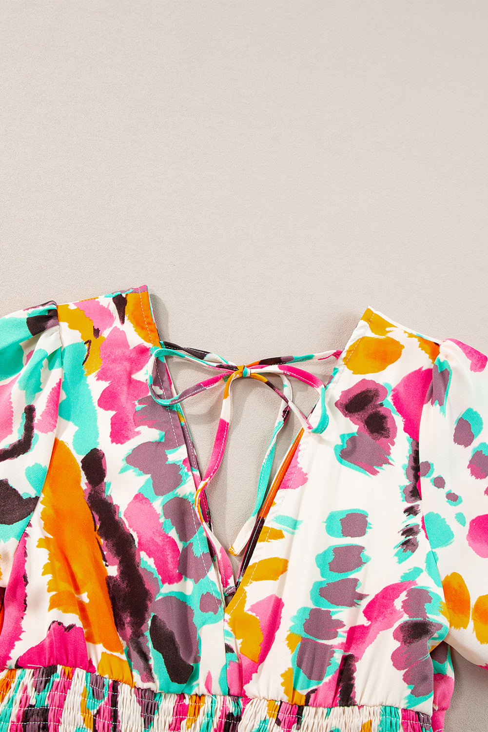 Women's Maxi Dress Featuring Tie-dye V Neck Bohemian
