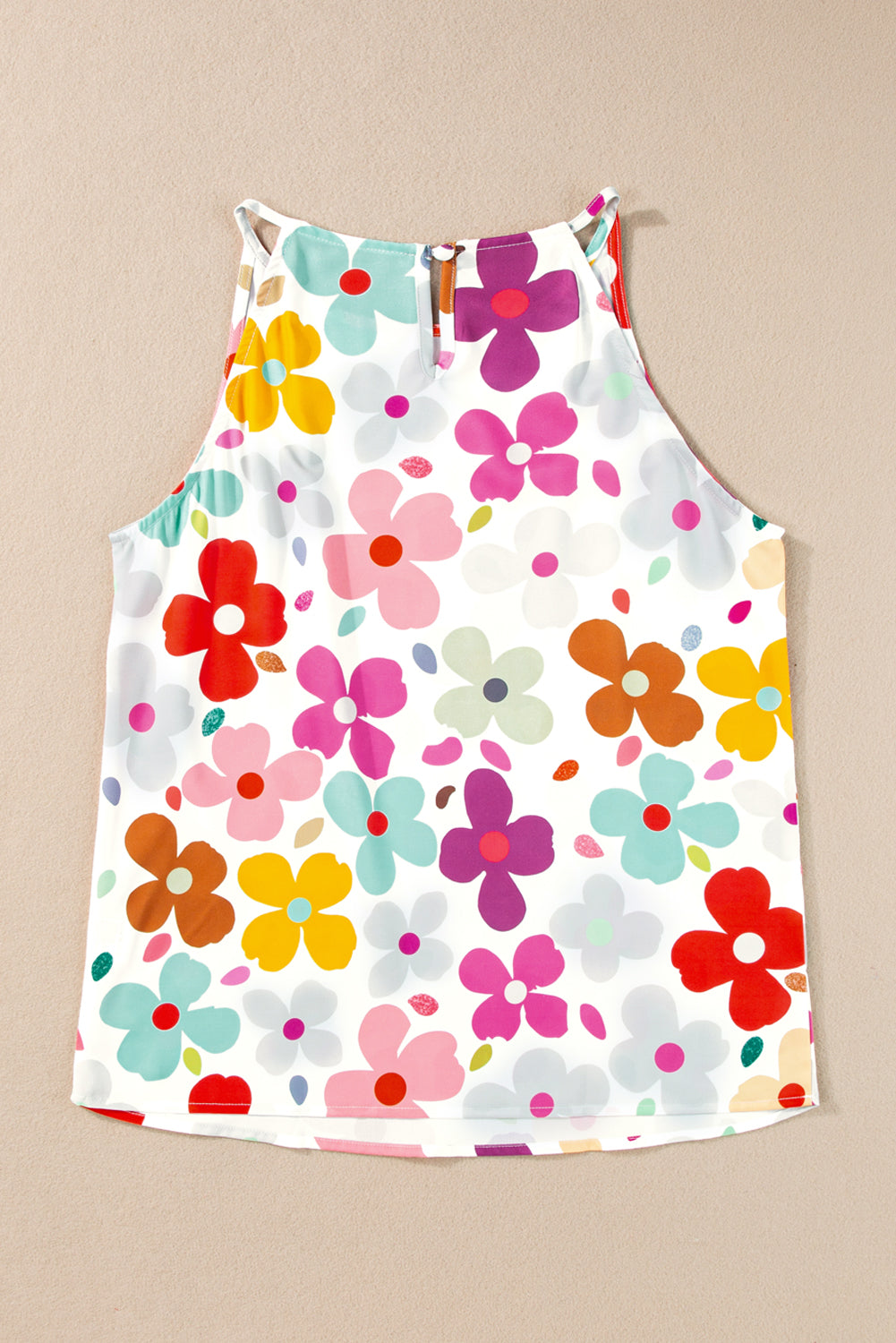 Women's Vest with Cute Floral-Print Print