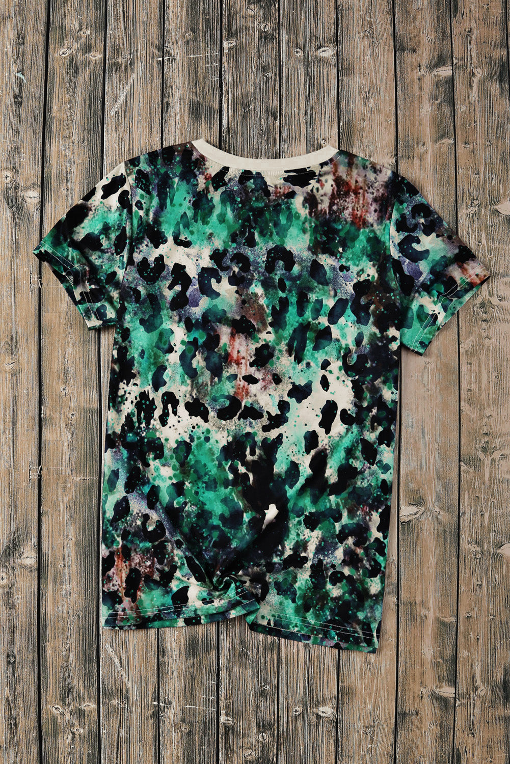 Women's T Shirt with Blank Graphic-Print Dyed Print