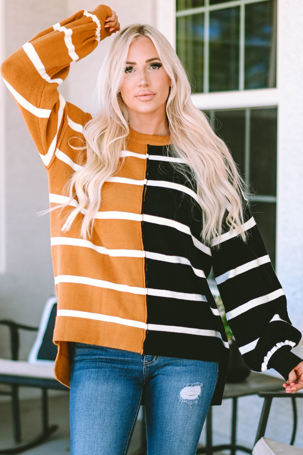 Women's Top Featuring Oversized Dropped Shoulder