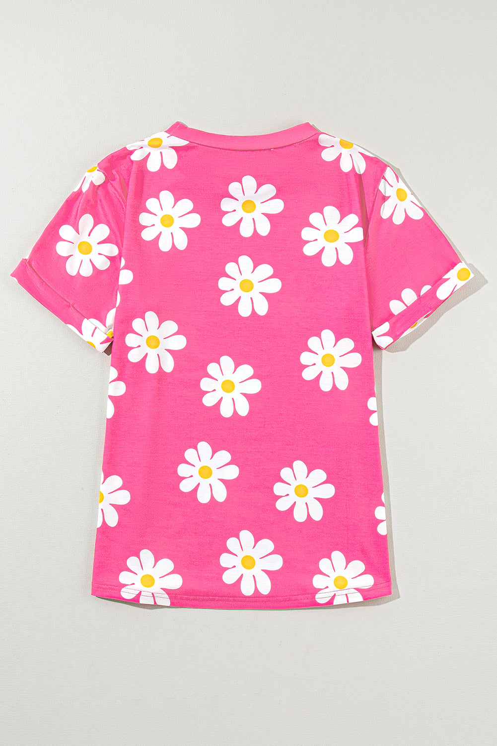 Women's Daisy Printed Crew Neck T Shirt