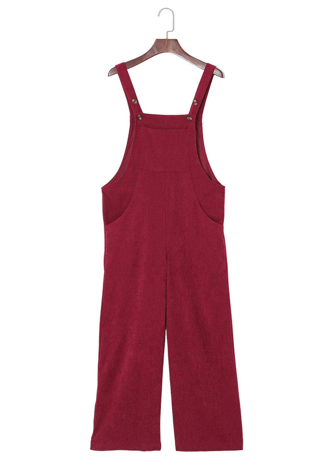 Women's Overalls Featuring Bib Cord Wide-Leg