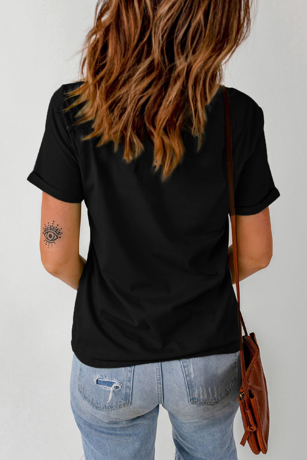Women's MERRY and BRIGHT Crew Neck Graphic-Print Tee