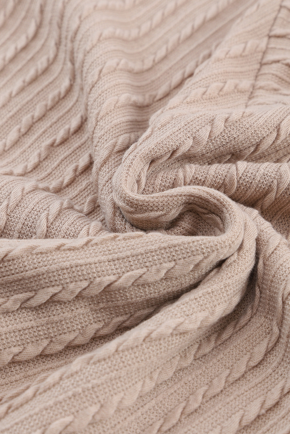 Women's Top with Jacquard Lantern Sleeve Knitted