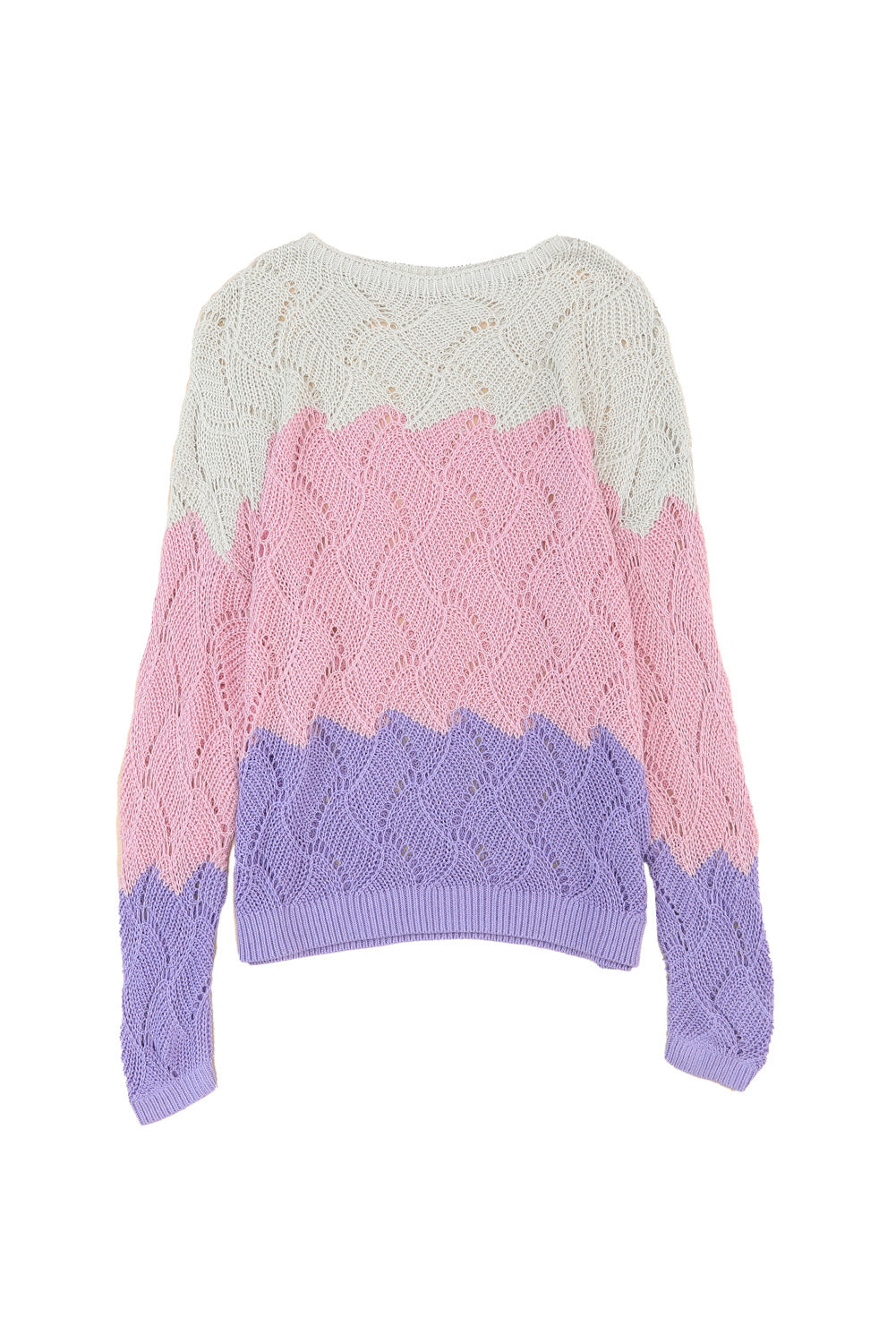 Women's Sweater Featuring Loose Hollow Knitted