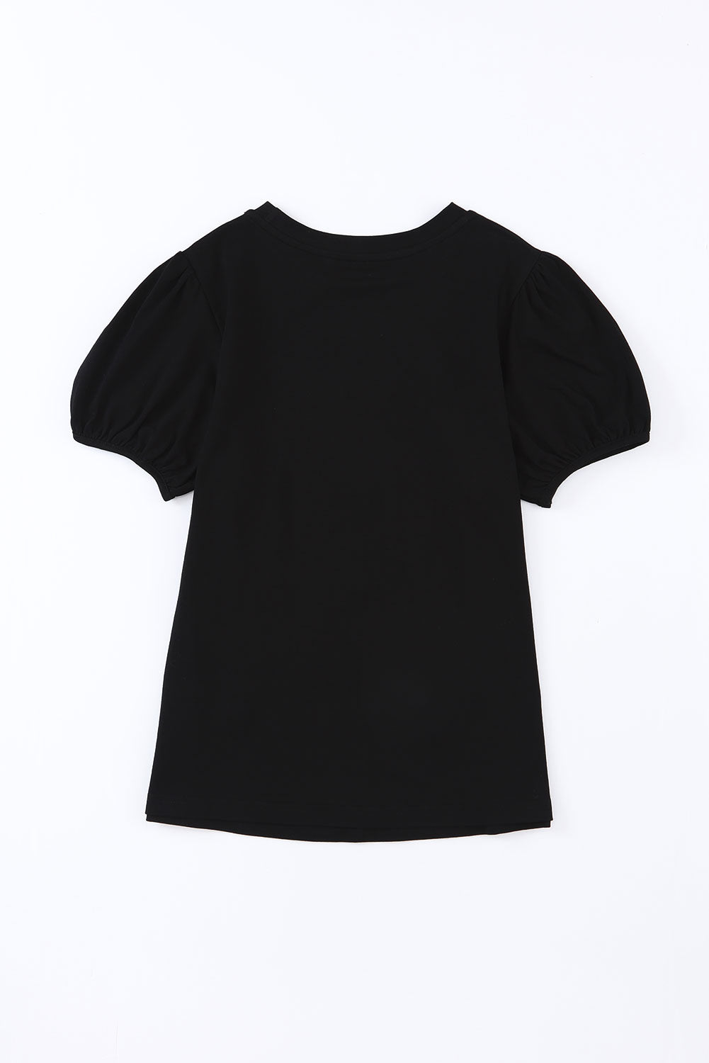 Women's Embroidered Flower Balloon Sleeve Tee