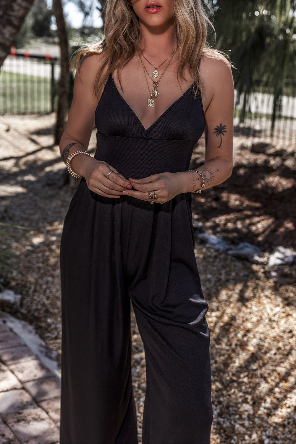 Women's Wide-Leg High-Rise Camisole Jumpsuit
