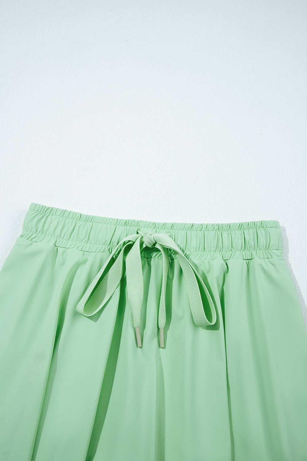 Light Elastic Green Drawcord Waistband Lined Tennis Skorts
