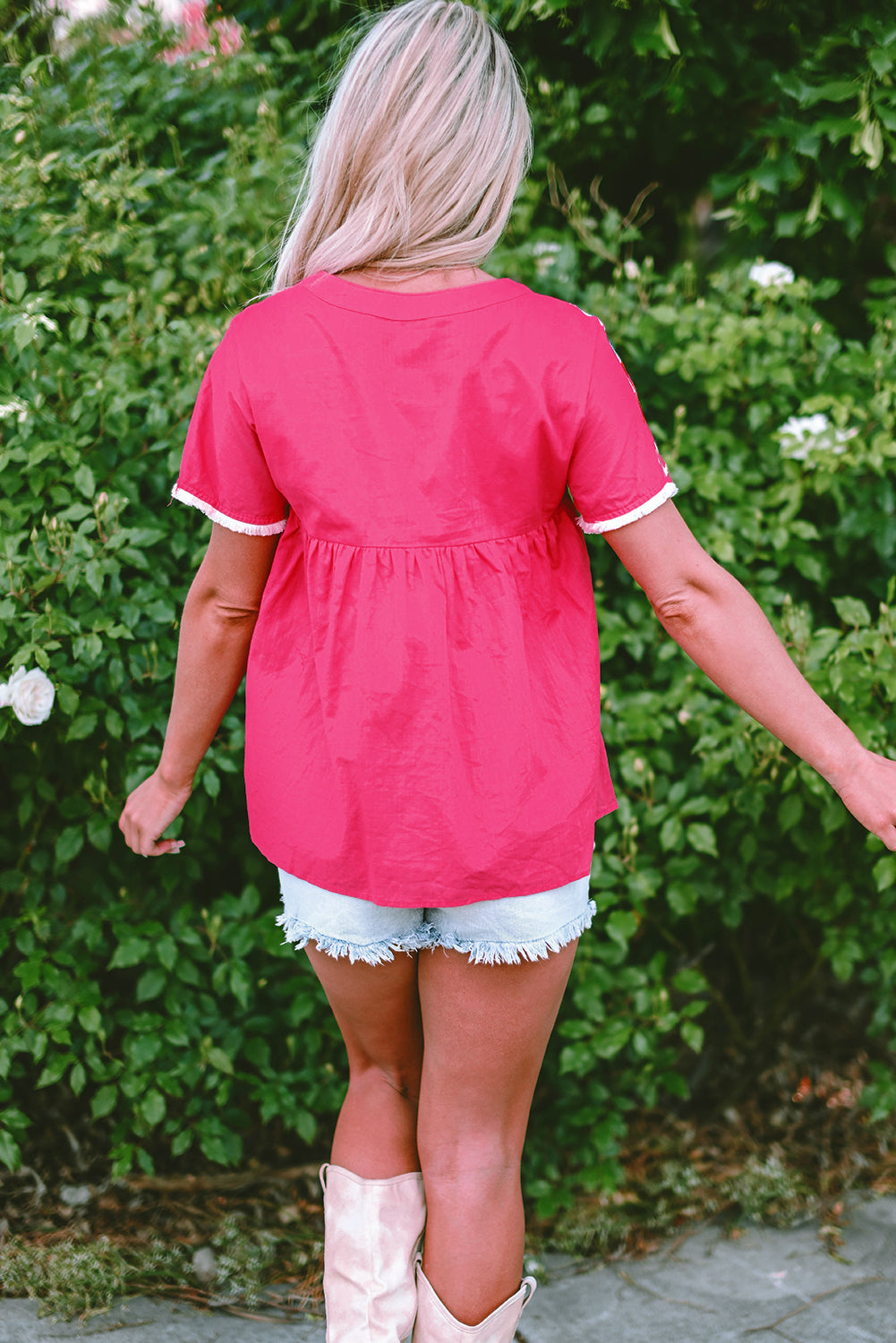 Women's Geometric Embroidered Blouse