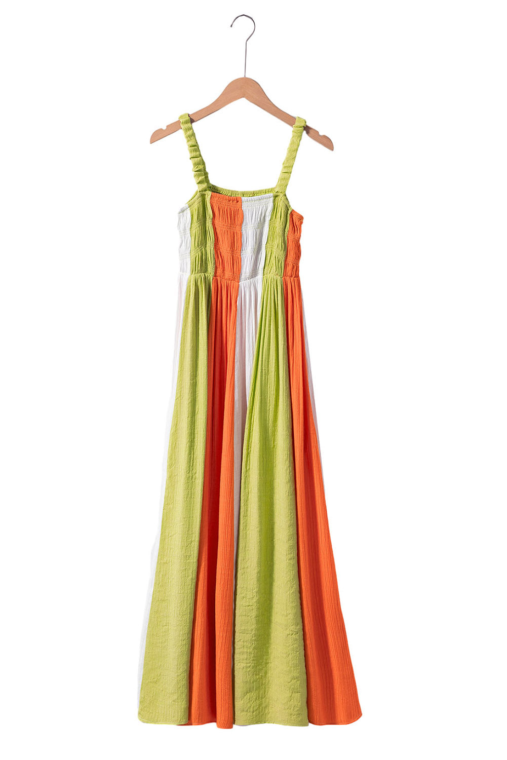 Women's Maxi Dress with Shirred High-Rise Fit and Flare