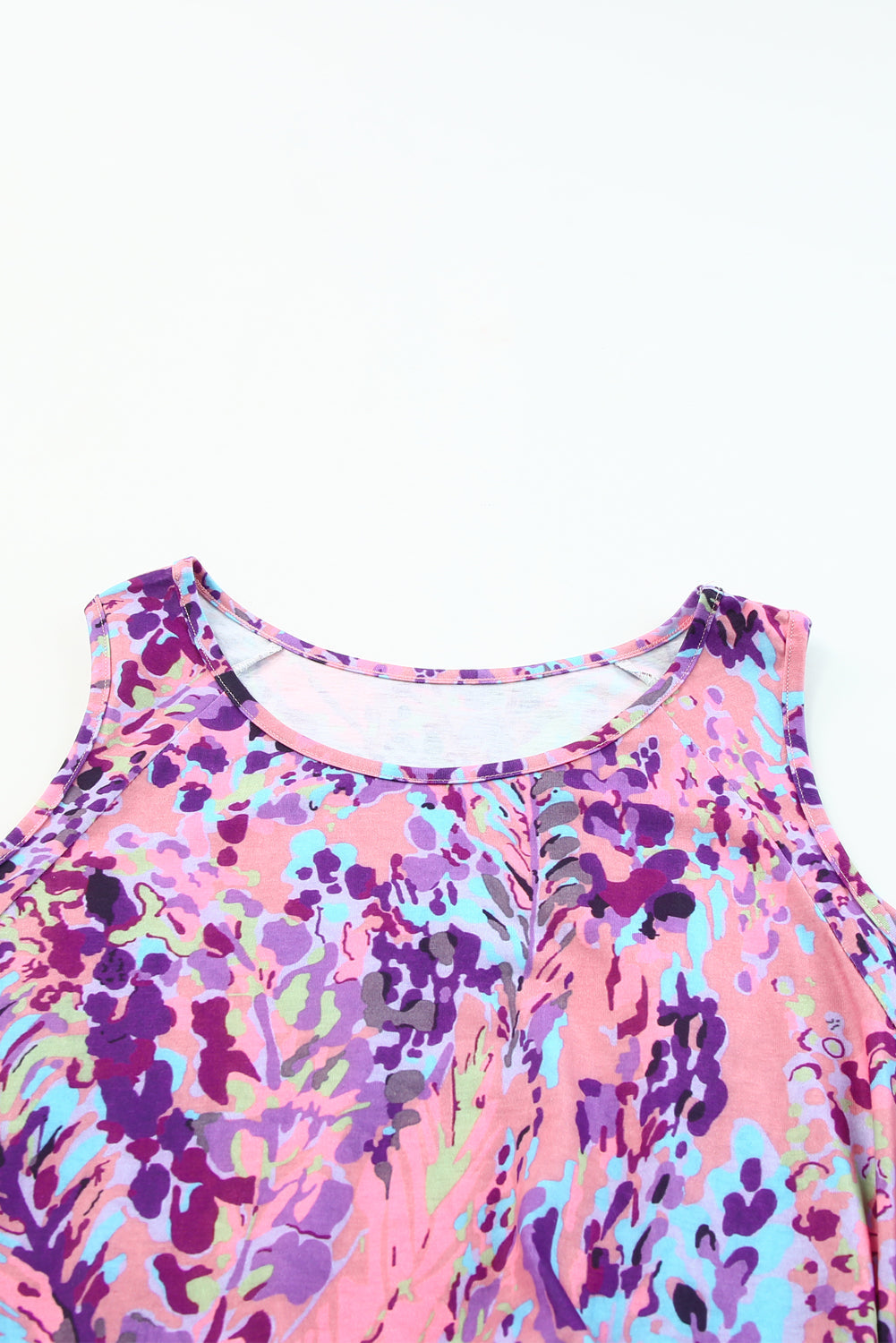Women's Blouse Featuring Print Cold Shoulder Lavender Floral-Print