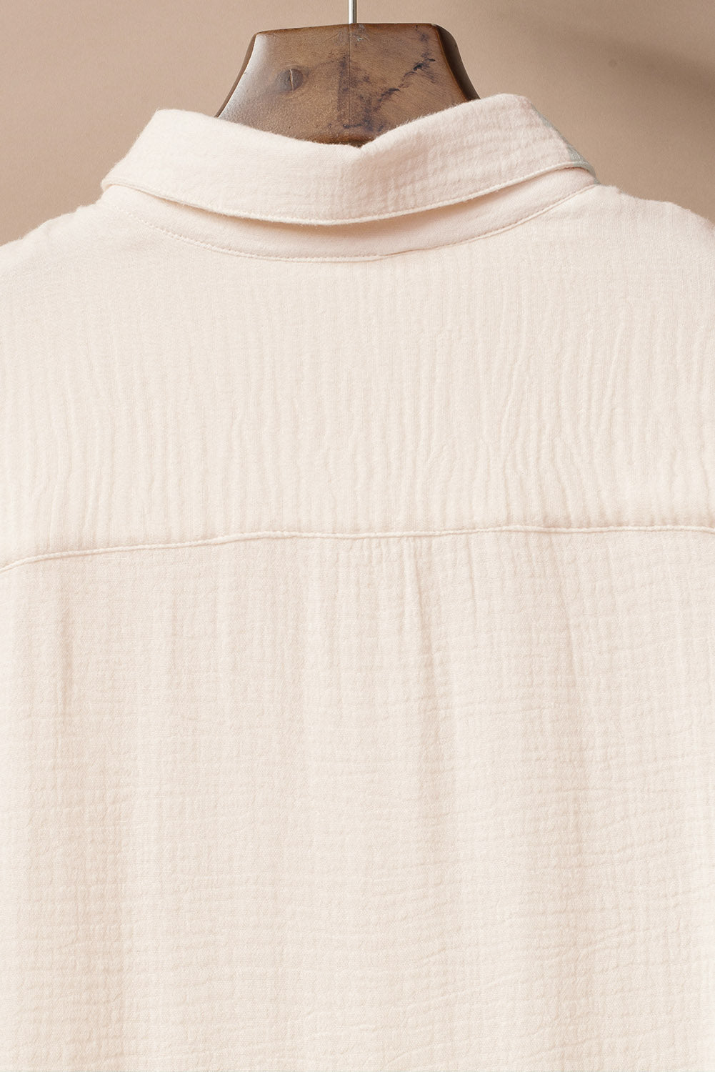 Crinkled Buttons Maxi Beach Dress with Slits