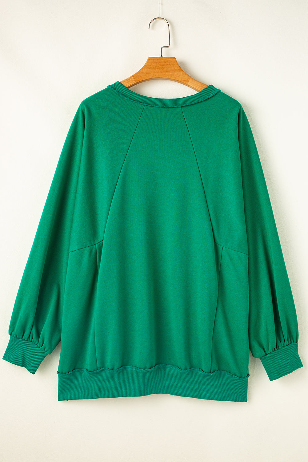 Women's Sweatshirt with Plus Notched Dropped-Shoulder